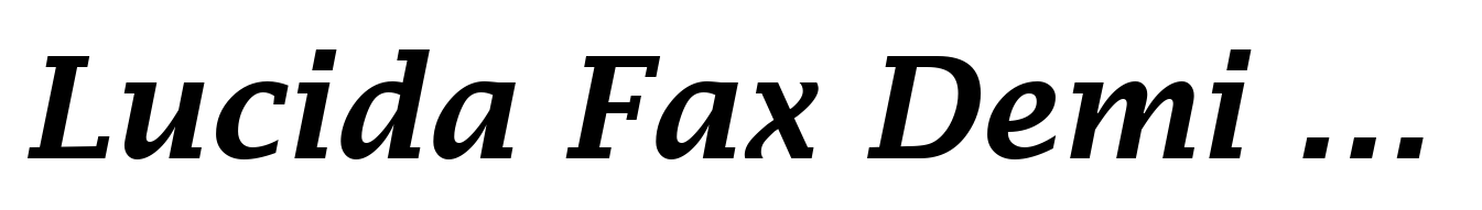 Lucida Fax Demi Italic